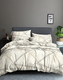 Постельное белье Евро с двумя наволочками 50х70 (полисатин набивной, 80г/м2), расцветка ассорти