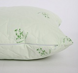 Подушка Бамбук 70х70см (внешний слой: синтетическое волокно с добавлением бамбуковых волокон, наполнитель: силиконизированное шаровое волокно, чехол: тик смесовый)