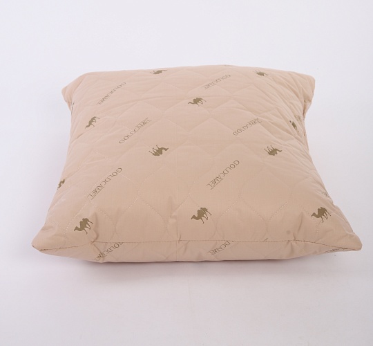 Подушка 70х70 Верблюд (верхний слой: синтетическое волокно с добавлением шерсти, наполнитель: силиконизированное шаровое волокно, чехол: тик смесовый)