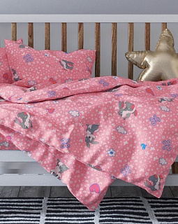 Постельное белье детское (ясли) с одной наволочкой 40х60 (бязь ГОСТ набивная, 140г/м2), расцветка ассорти