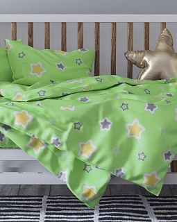 Постельное белье детское (ясли) с одной наволочкой 40х60 (бязь ГОСТ набивная, 140г/м2), расцветка ассорти