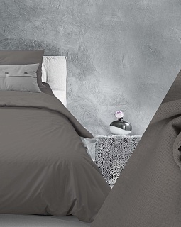 Постельное белье бязь гладкокрашенная 120г/м2, угольно-серый