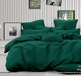 Постельное белье страйп-сатин 130г/м2, изумруд