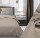 Постельное белье бязь гладкокрашенная 120г/м2, темно-бежевый