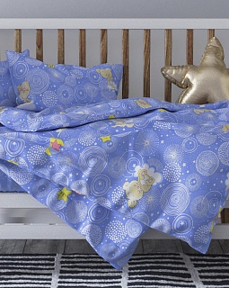 Постельное белье детское (ясли) с одной наволочкой 40х60 (бязь ГОСТ набивная, 140г/м2), расцветка ассорти