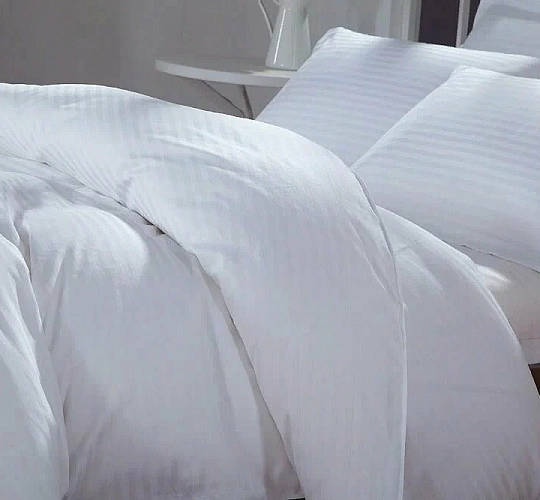 Пододеяльник страйп-сатин 1х1 белый 140г/м2