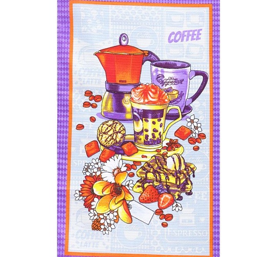 Набор полотенец вафельных Кофе, 35х60 см, 4 штуки в упаковке