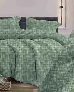 Постельное белье бязь набивная 120г/м2, Контур зеленый