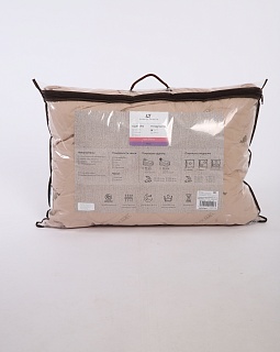 Подушка 50х70 Верблюд (верхний слой: синтетическое волокно с добавлением шерсти, наполнитель: искусственный лебяжий пух, чехол: тик смесовый)