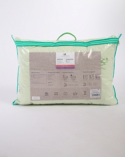 Подушка Бамбук 50х70см (внешний слой: синтетическое волокно с добавлением бамбуковых волокон, наполнитель: искусственный лебяжий пух, чехол: тик смесовый)
