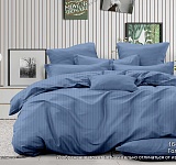 Постельное белье страйп-сатин 130г/м2, голубой