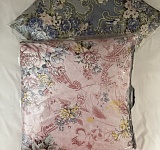 Подушка 60х60 с кантом (пух-перо/тик смесовый цветной)