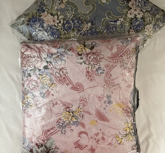 Подушка 60х60 с кантом (пух-перо/тик смесовый цветной)