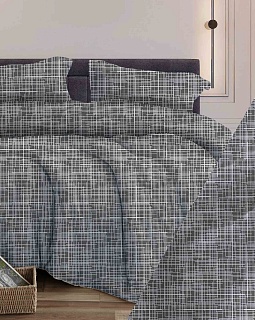 Постельное белье бязь набивная 120г/м2, Контур темно-серый