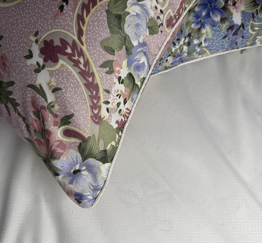 Подушка 60х60 с кантом (пух-перо/тик смесовый цветной)