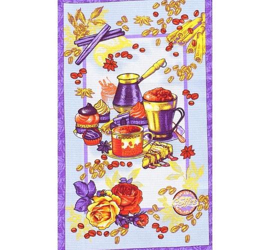 Набор полотенец вафельных Кофе, 35х60 см, 4 штуки в упаковке