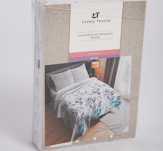 Постельное белье перкаль набивной 115г/м2, Стрекозы