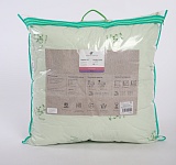 Подушка Бамбук 70х70см (внешний слой: синтетическое волокно с добавлением бамбуковых волокон, наполнитель: силиконизированное шаровое волокно, чехол: тик смесовый)