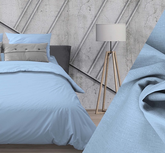 Постельное белье бязь ГОСТ гладкокрашенная 140г/м2, светло-голубой