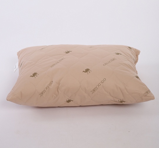 Подушка 50х70 Верблюд (внешний слой: синтетическое волокно с добавлением шерсти, наполнитель: искусственный лебяжий пух, чехол: тик смесовый)