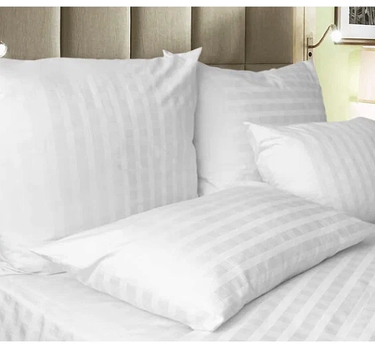 Наволочка страйп-сатин 3х3 белая 140г/м2