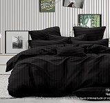 Постельное белье страйп-сатин 130г/м2, черный