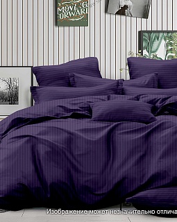 Постельное белье страйп-сатин 130г/м2, черника